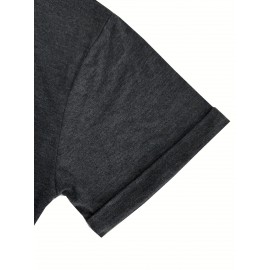 [Festive Christmas Tree Print Tee ] Women'S Christmas Tree Print T-Shirt, Polyester Blend, V-Neck, Short Sleeve, Knit Fabric, Casual Pullover with Slight Stretch, for Festive Holiday Top