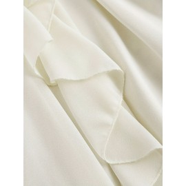 Women'S Elegant Formal & Everyday dress - Flared hem, Waist-Cinching, Structured Fit for Fall/Winter, Office, Party, Wedding Attire - Sophisticated Women'S Clothing, Office Wear, Ruffled Sleeves, Tailored Design, Cinched Waist, Professional Women