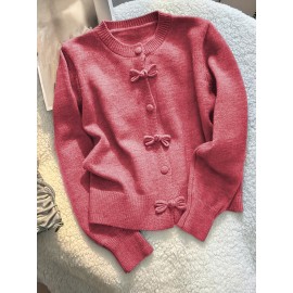 New Retro Buttoned Sweater Women's Fashionable Cardigan Top Soft and Cozy Knitwear